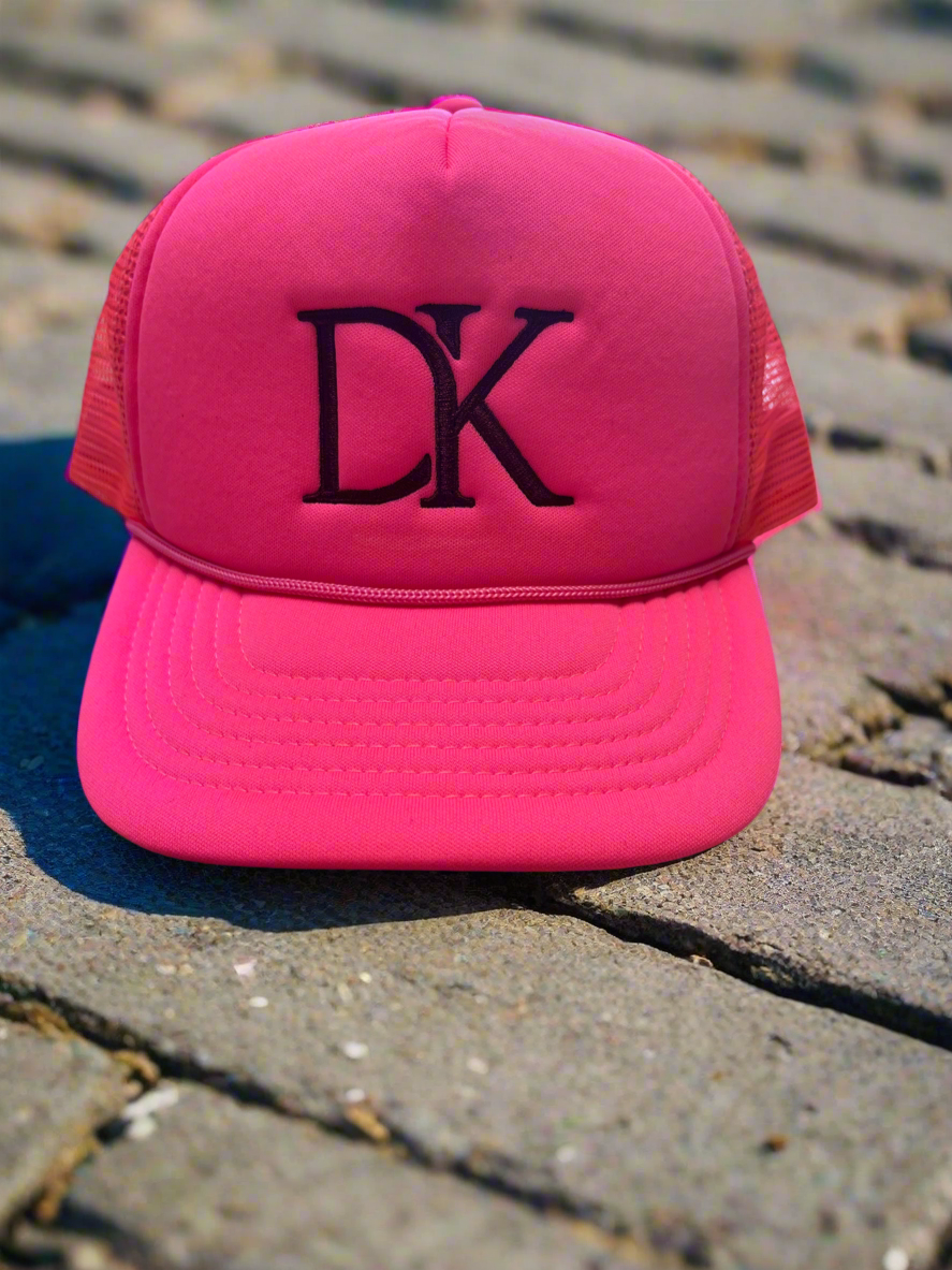 DK - Delton Kellogg - Neon Pink/ Maroon - Trucker Hat