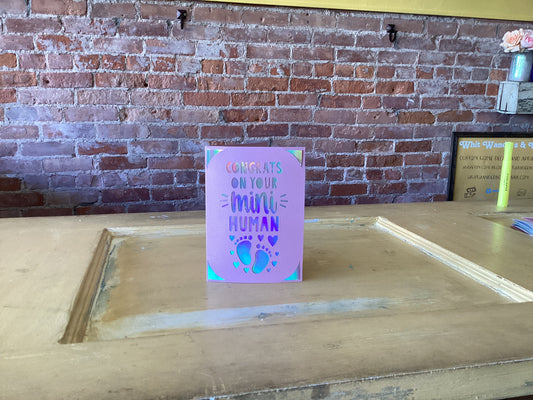 Congrats On Your Tiny Human - Baby Shower Cards- Baby Card