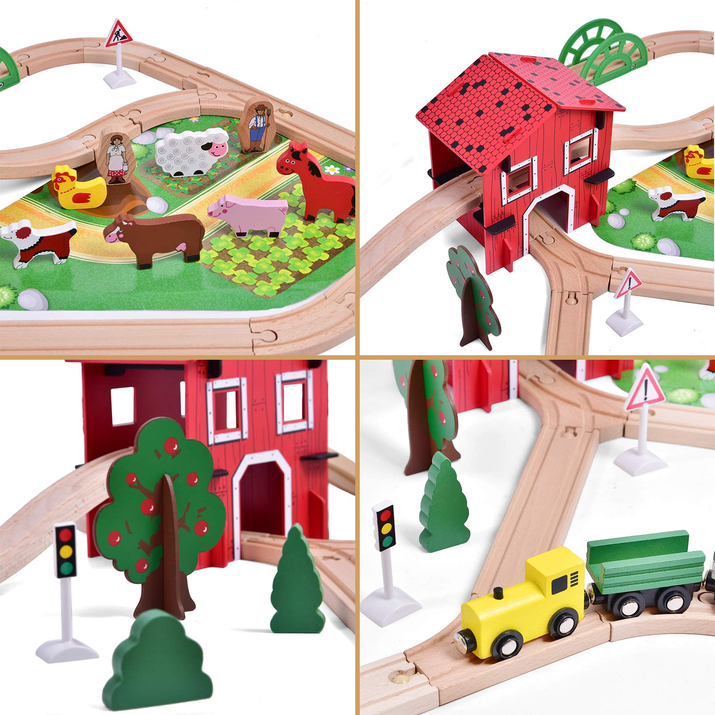 Wooden Farm & Tractor Play Set