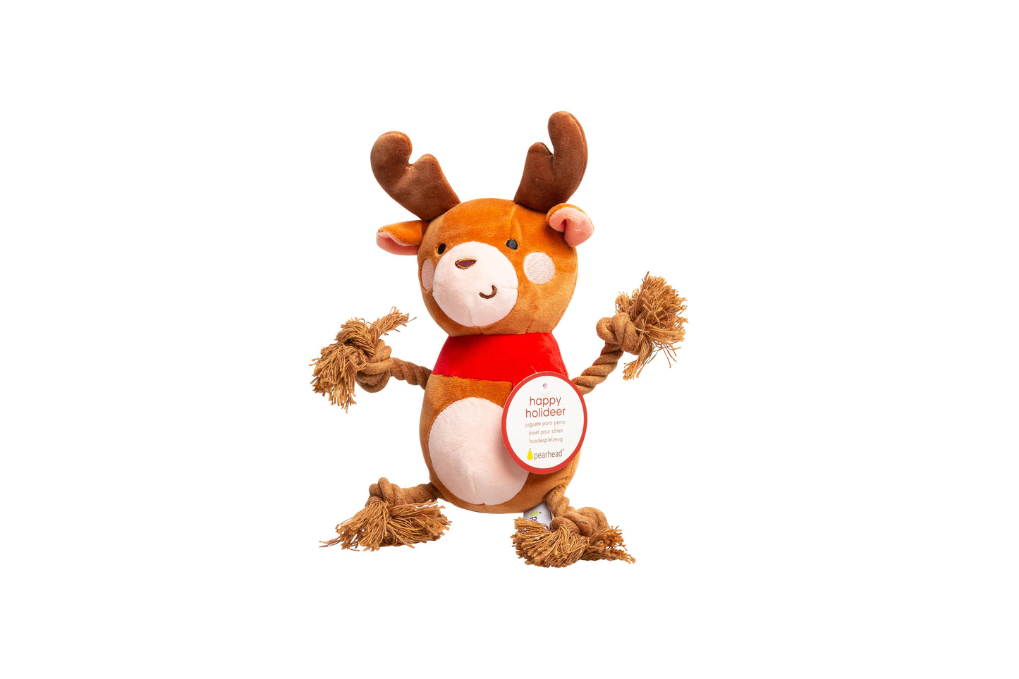 Reindeer Plush Rope Christmas Dog Toy