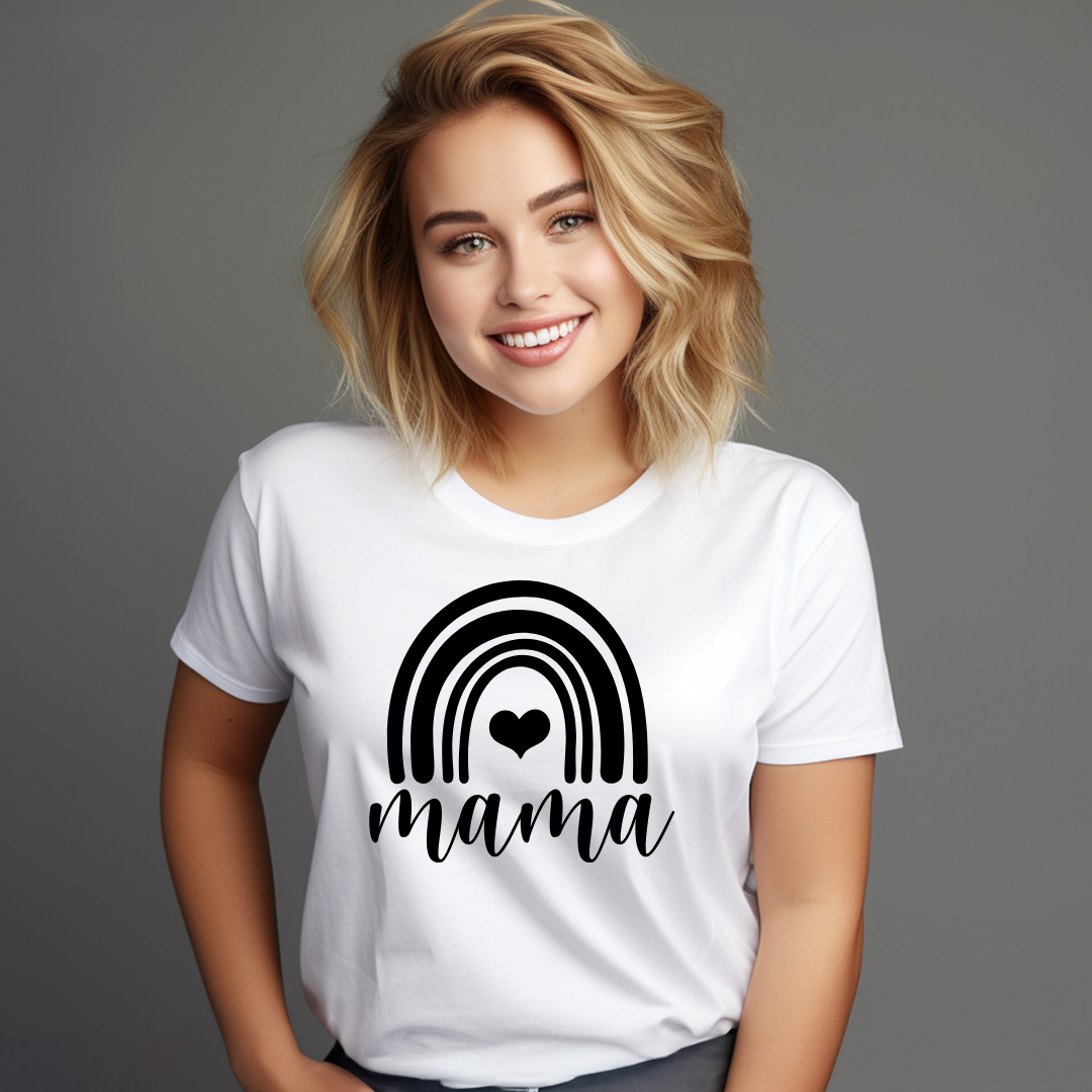 MAMA T-Shirt - Rainbow Mama Tee - Graphic Mom Tee