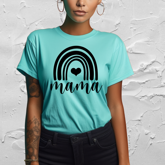 MAMA T-Shirt - Rainbow Mama Tee - Graphic Mom Tee