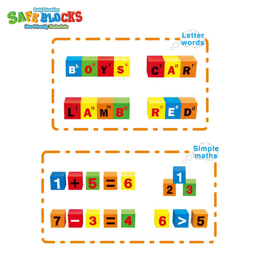 Montessori 108 Foam Building Blocks for Kids