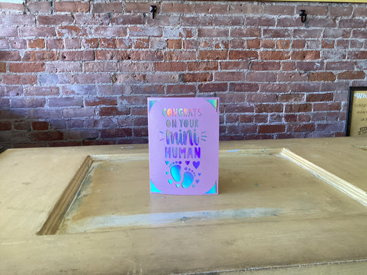 Congrats On Your Tiny Human - Baby Shower Cards- Baby Card