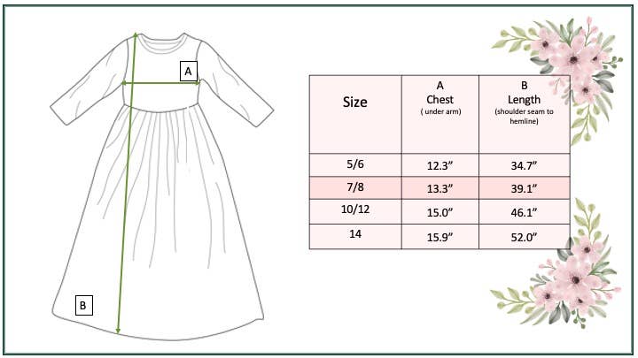 Kids Black Long Sleeve Rose Maxi Fall Dress: 10/12