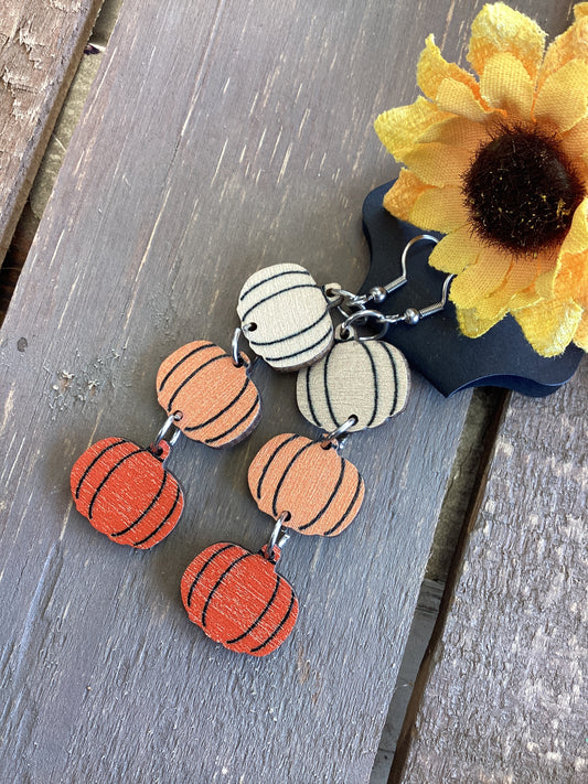 Fall Earrings - Hanging Pumpkin