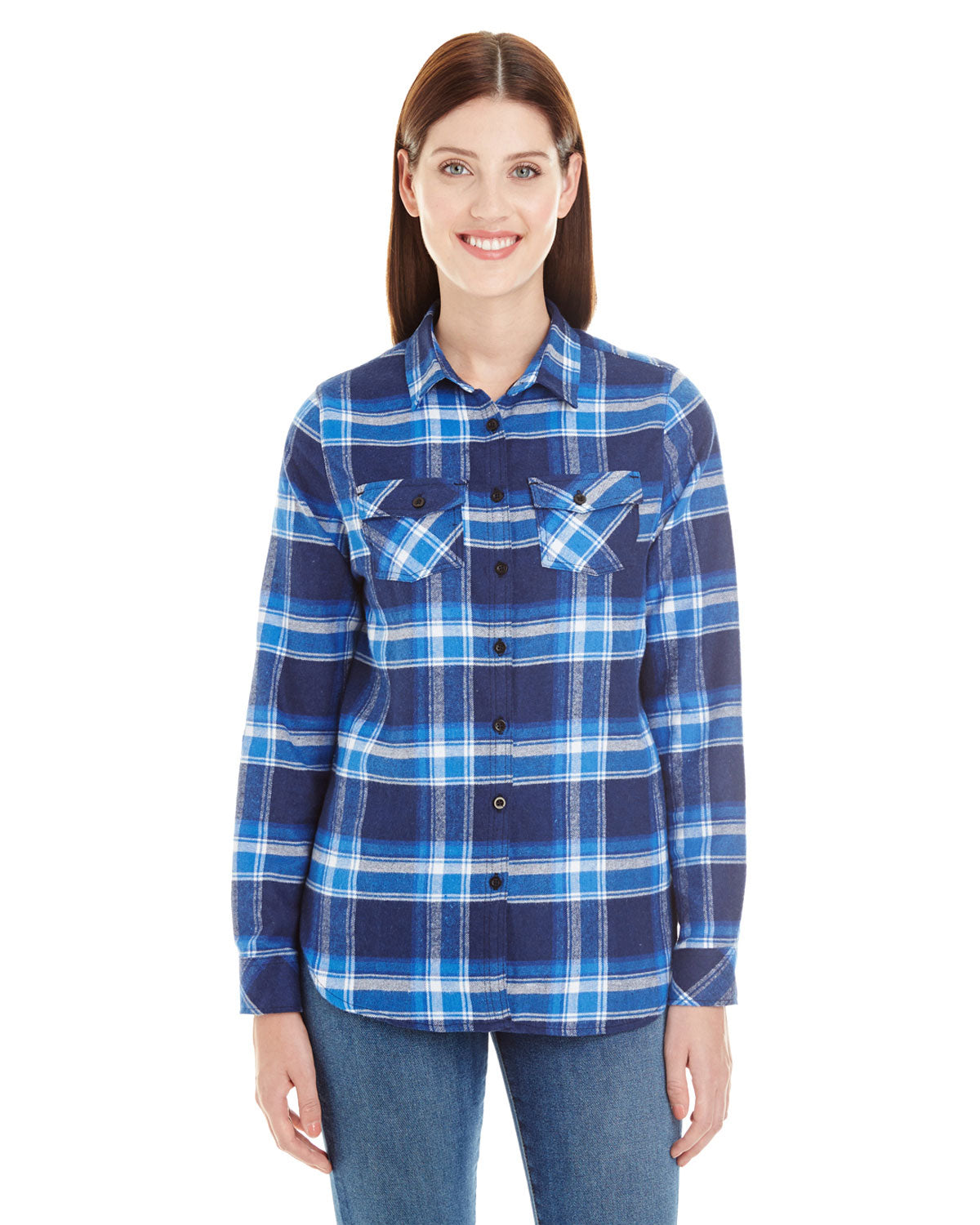Ladies Plaid Flannel Shirt