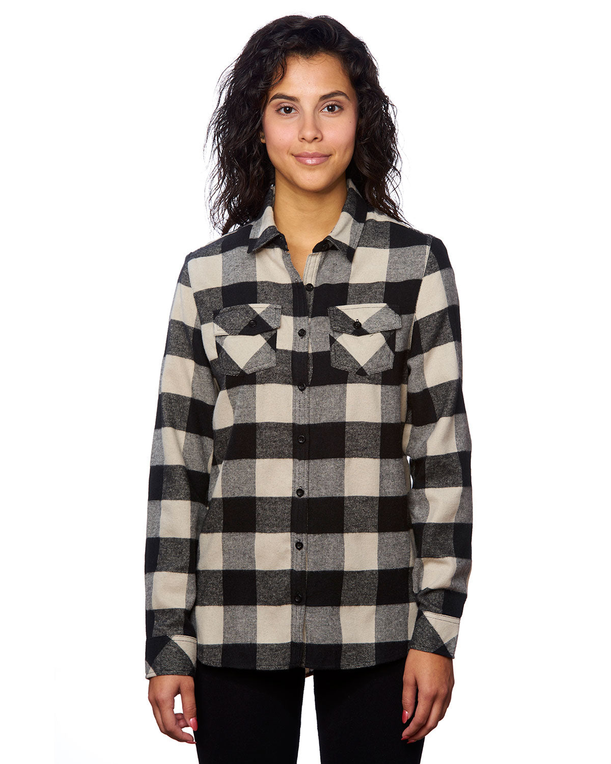 Ladies Plaid Flannel Shirt
