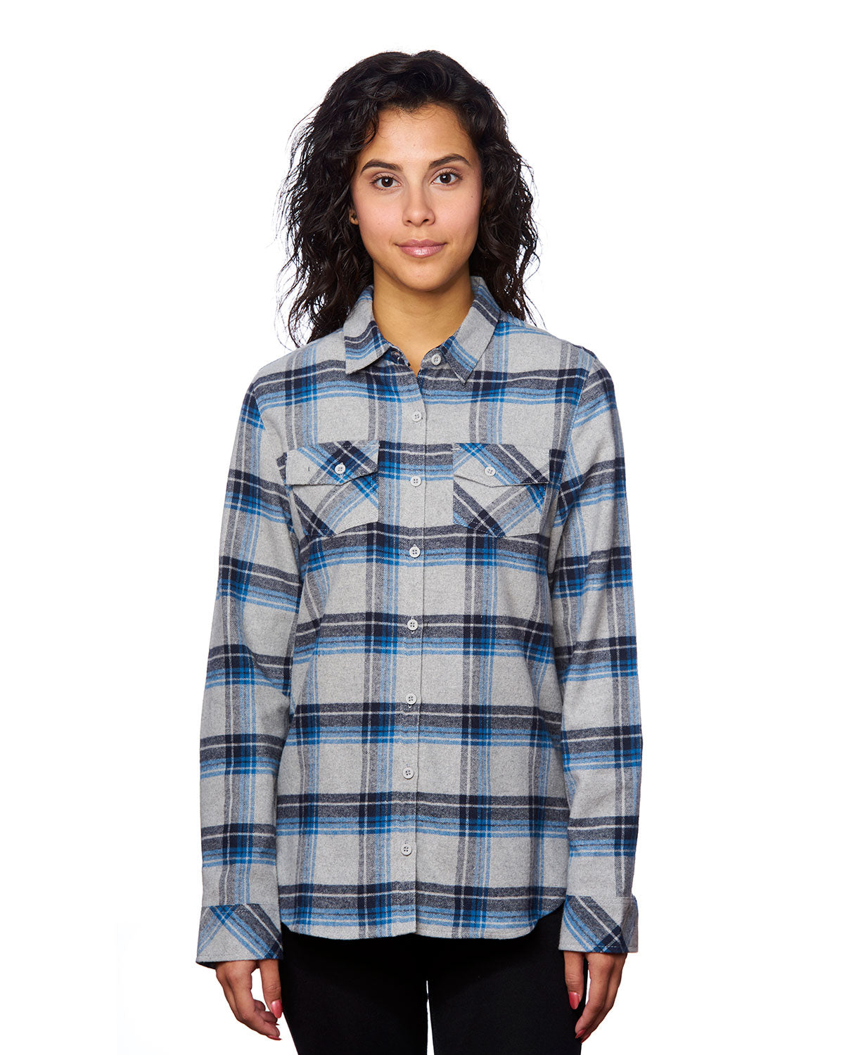 Ladies Plaid Flannel Shirt