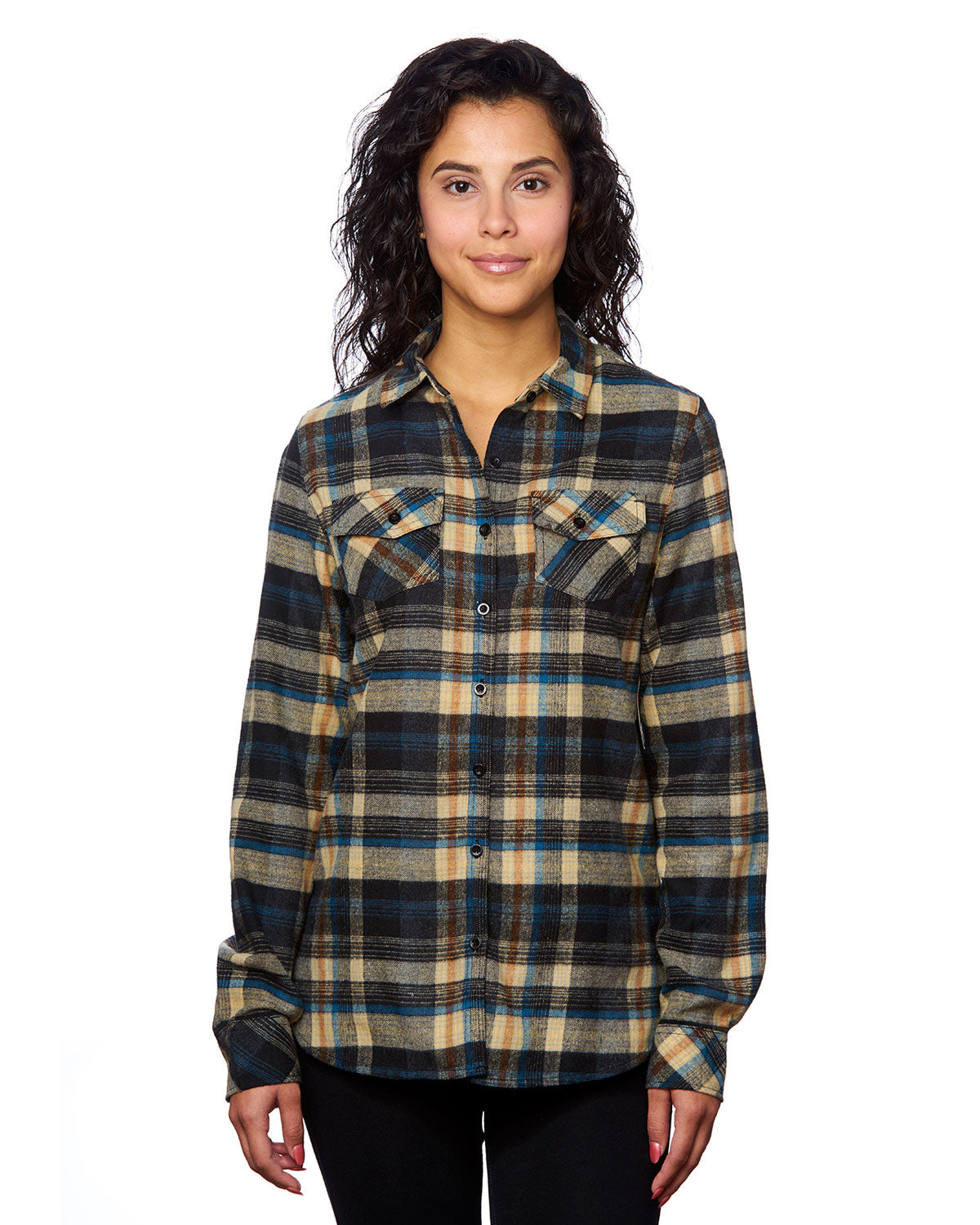 Ladies Plaid Flannel Shirt