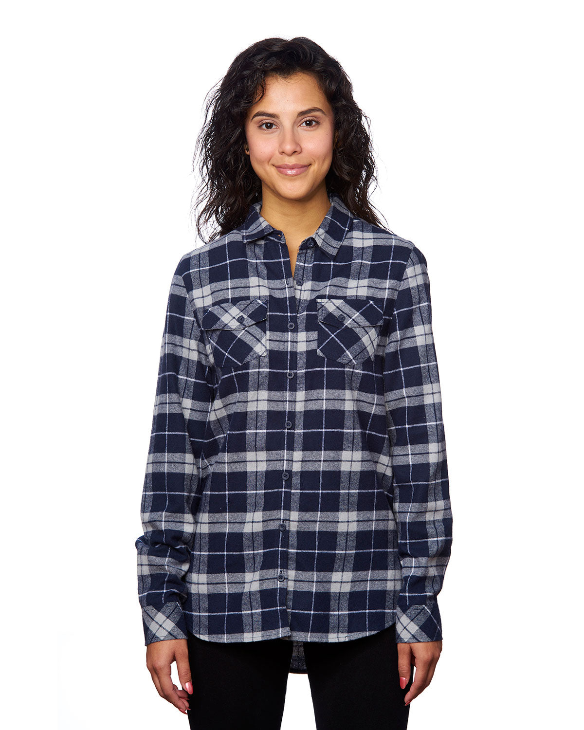 Ladies Plaid Flannel Shirt