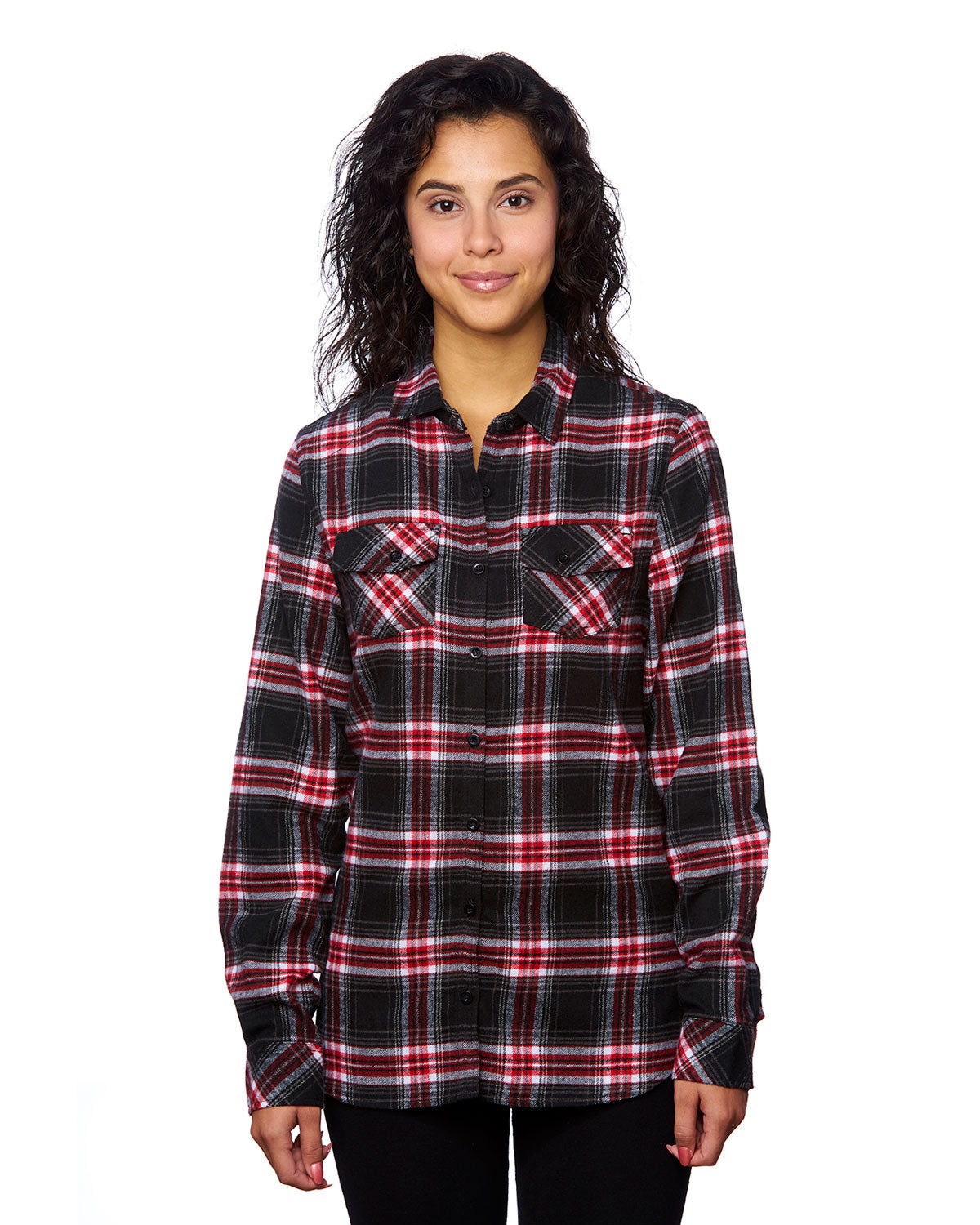 Ladies Plaid Flannel Shirt