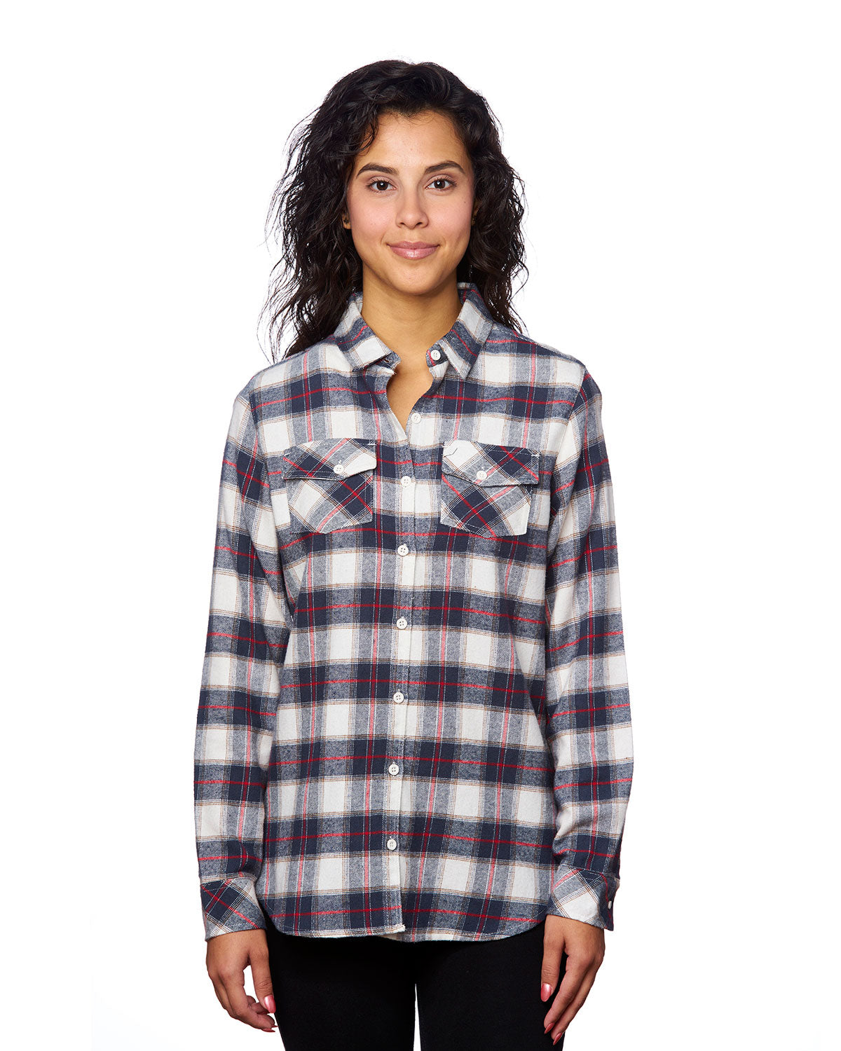 Ladies Plaid Flannel Shirt