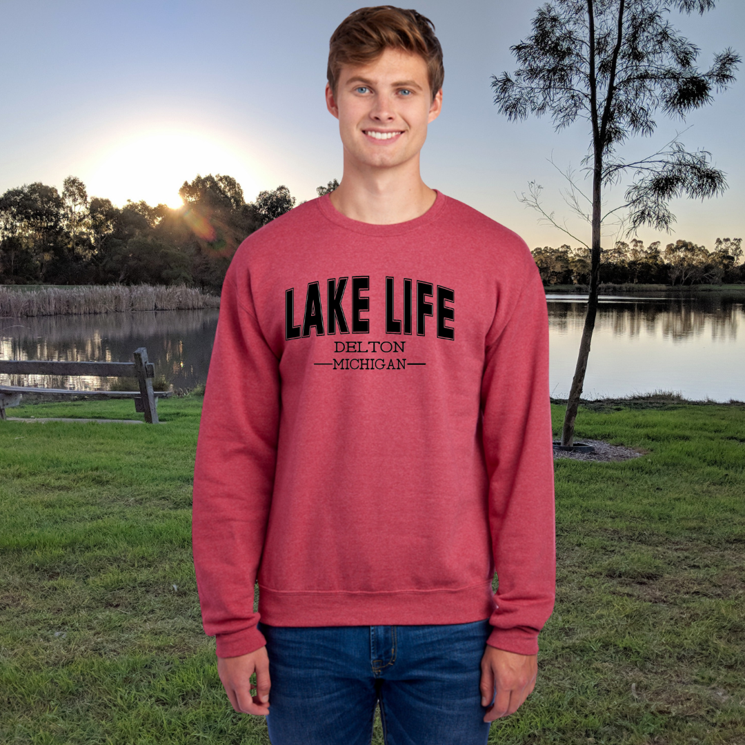 Delton Michigan Crewneck Sweatshirt - Delton - Michigan - Lake Life