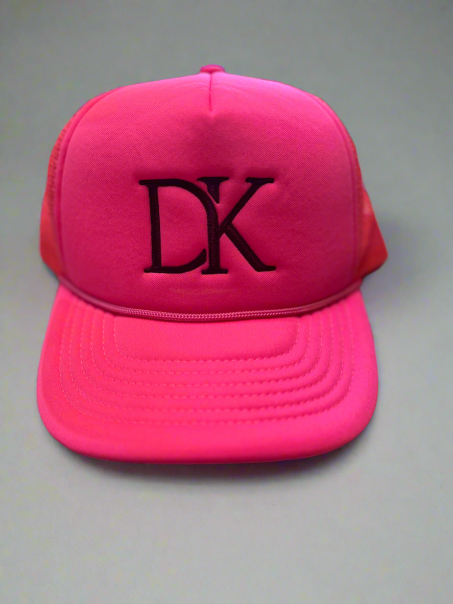 DK - Delton Kellogg - Neon Pink/ Maroon - Trucker Hat