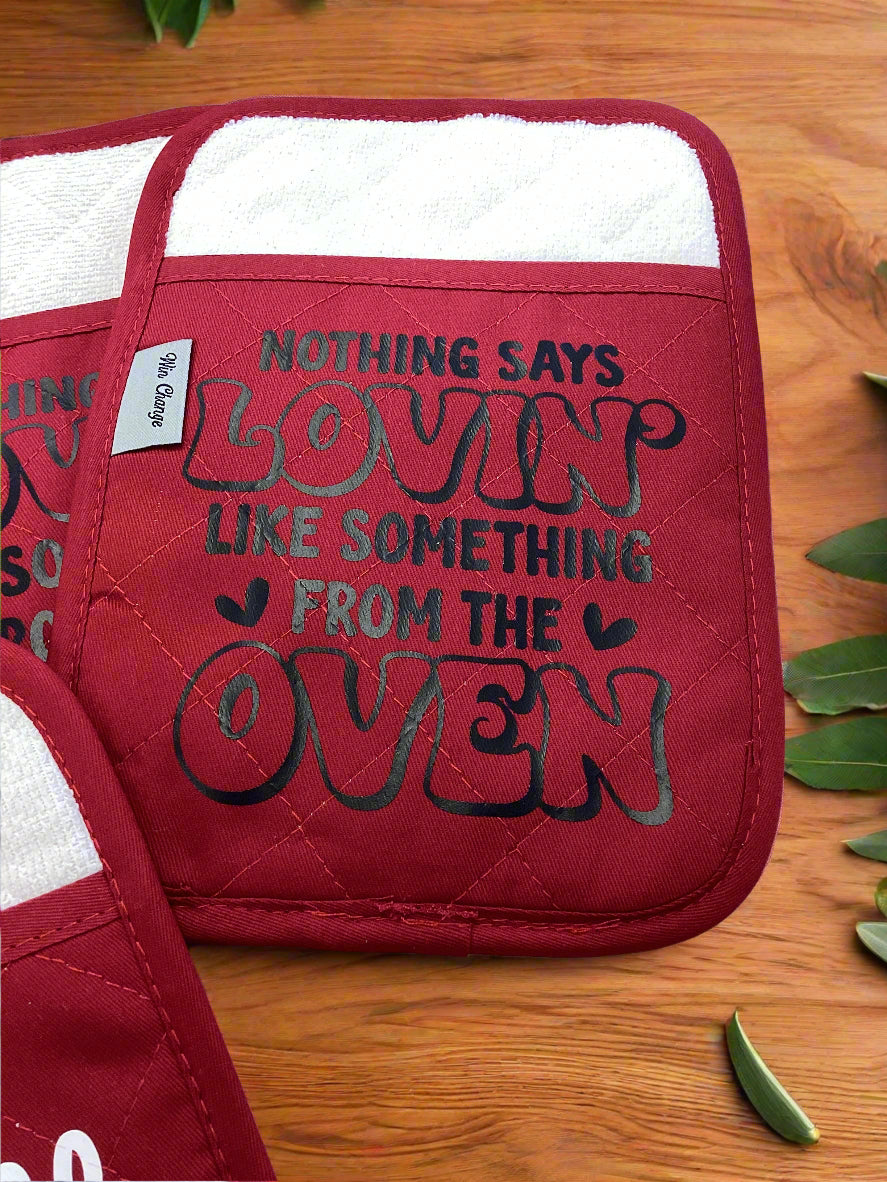 Nothing Says Lovin' Like Something From the Oven- Kitchen Silicone Pot Holder