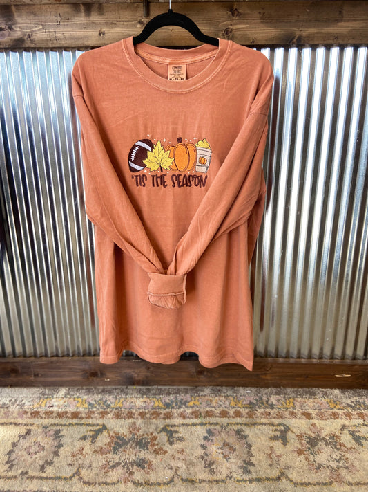 Tis The Season - Comfort Color - Long Sleeve T-Shirt - Fall Time
