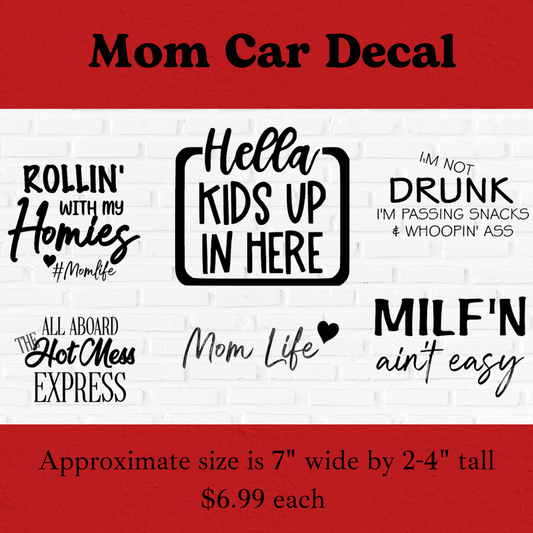Mom Car Decals
