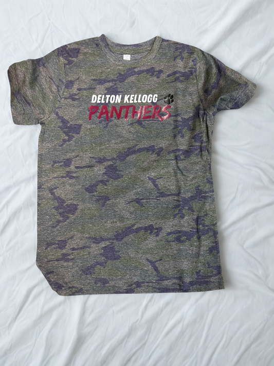 Vintage Camo Panthers Tee - Delton Kellogg - Youth - Adult