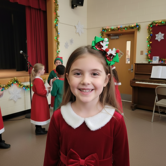 Christmas Theme Bow Clip