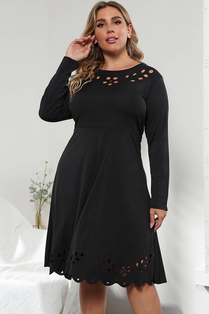 Long Sleeve Dress - Plus Size
