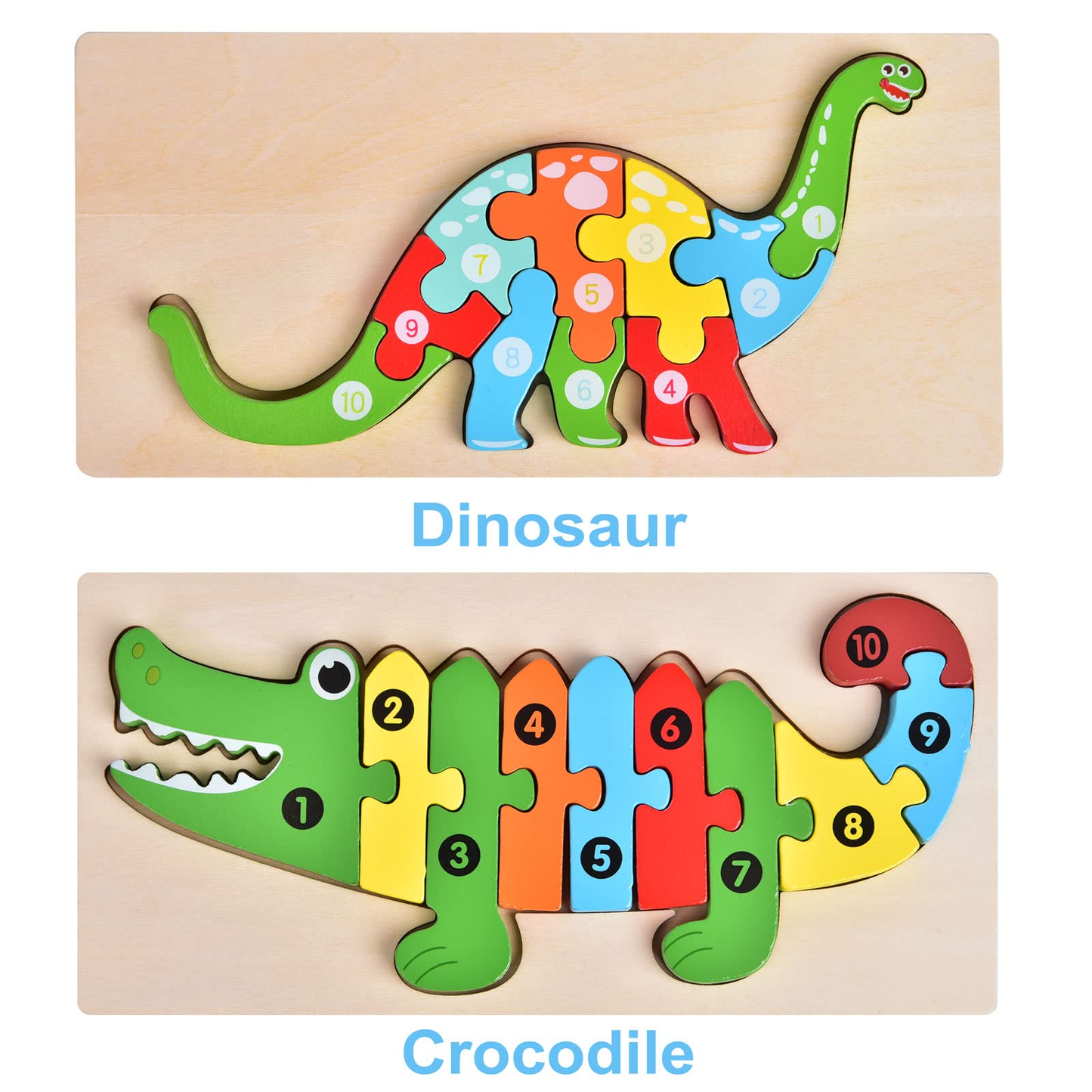 4-Pack Wooden Puzzles