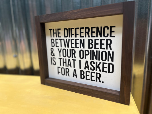 Diferencia entre la cerveza y tu opinión