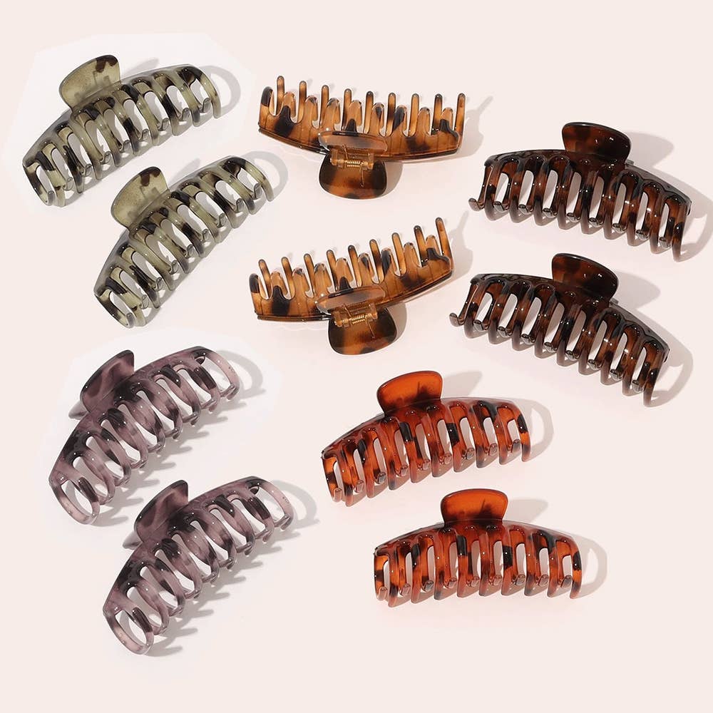 Leopard Hair Claw Clips