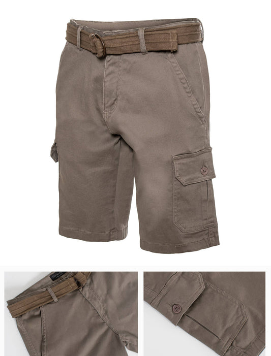 Men Cargo Shorts With Belt - Knee Length