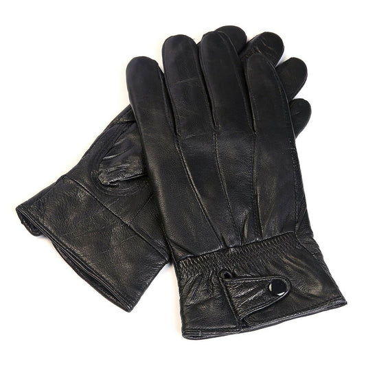 Leather Driving Gloves: Black