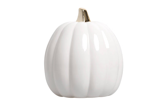 White Ceramic Pumpkin Home Decor
