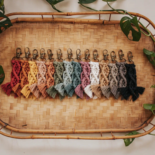 Macrame Fringe Keychains