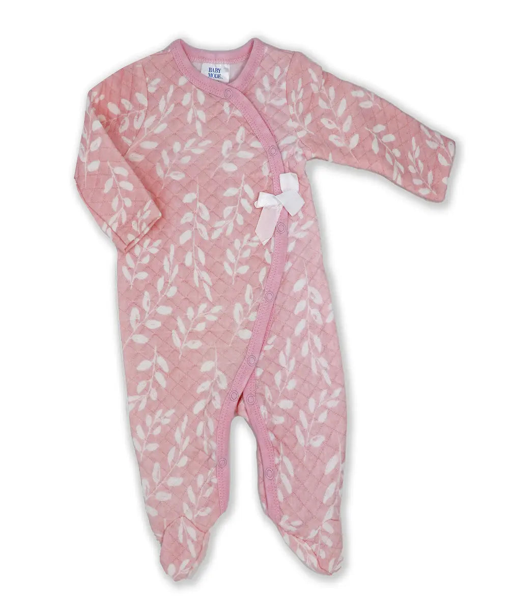 Footie acolchado para niña - Hojas dulces