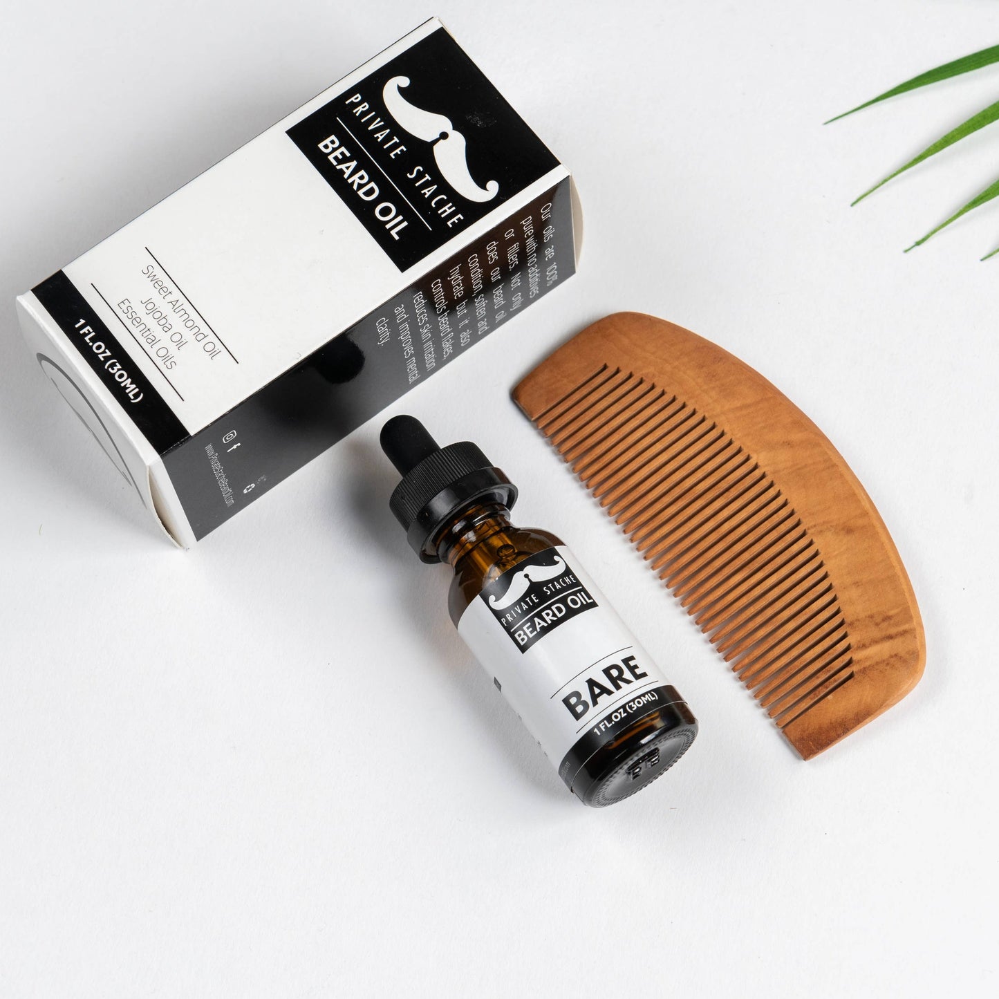Private Stache - Beard Oil and Comb