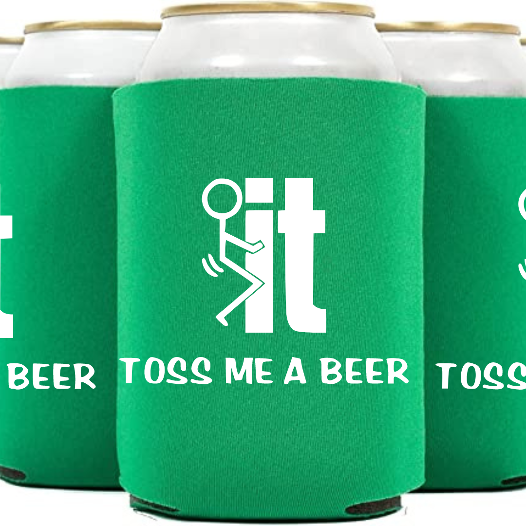 Tírame una cerveza Coozie de 12 oz