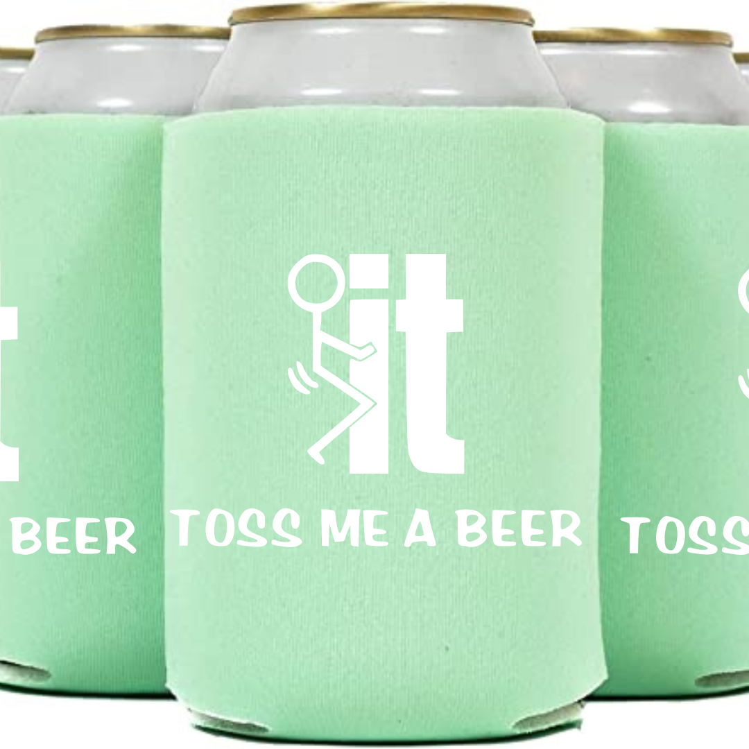 Tírame una cerveza Coozie de 12 oz