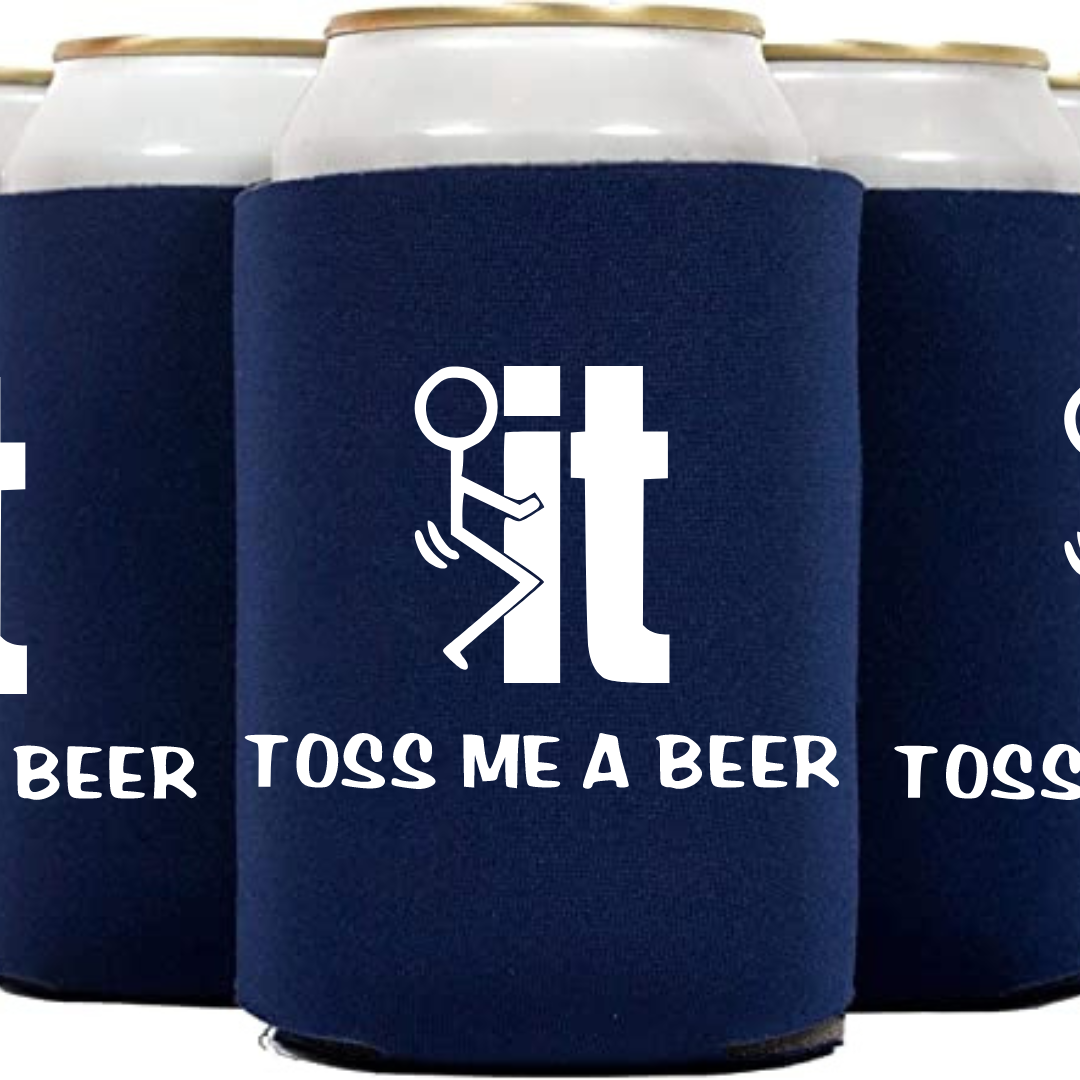 Tírame una cerveza Coozie de 12 oz