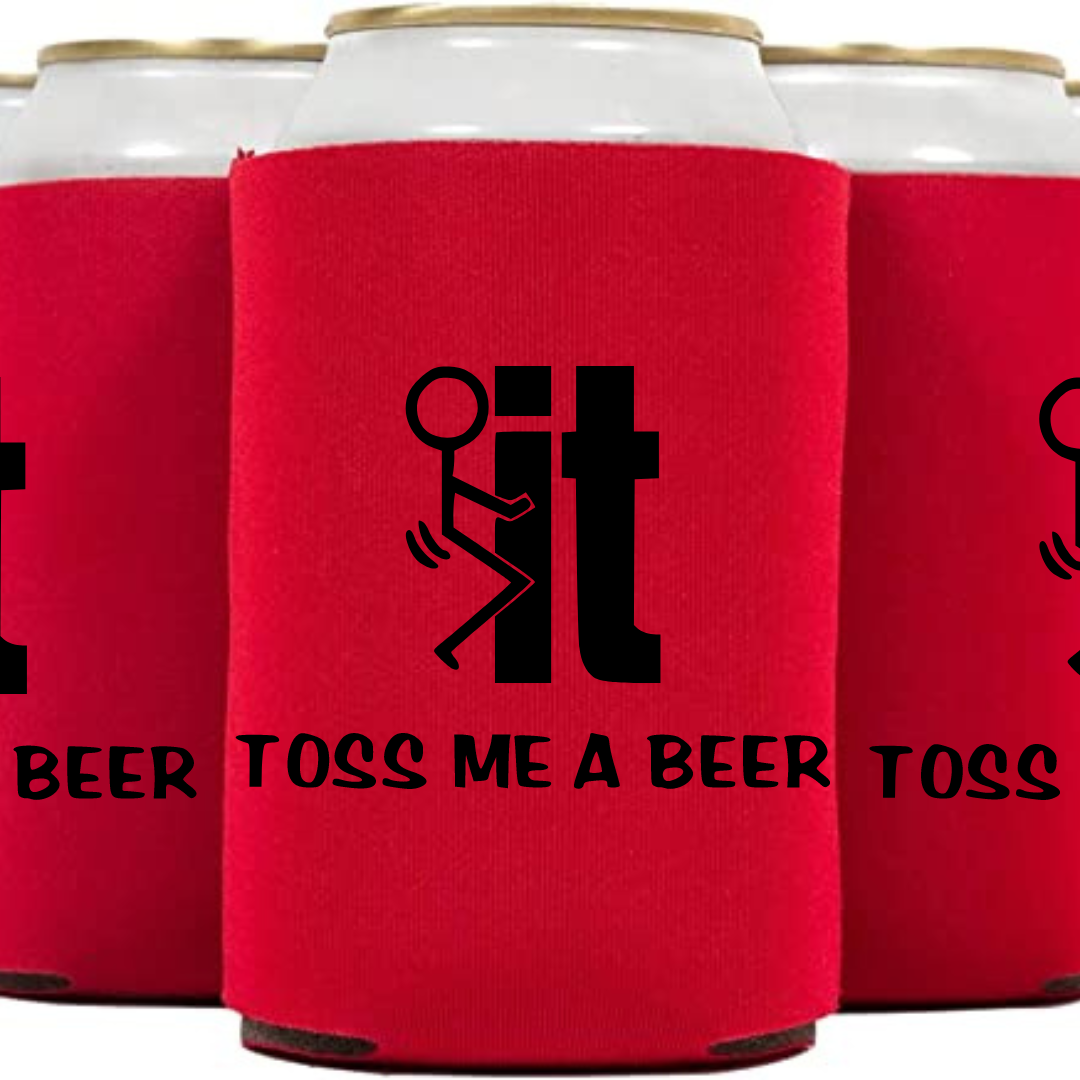 Tírame una cerveza Coozie de 12 oz