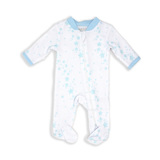 Star Printed Sleepers With 2 Way Zipper