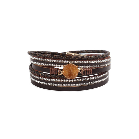 Leather Wrap Magnetic Bracelet