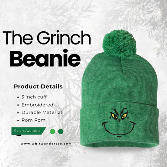 Grinch Pom Pom Beanie