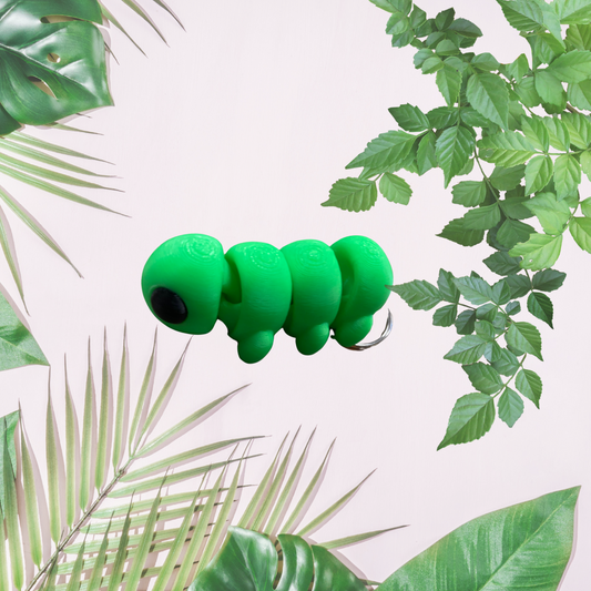 3D Printed Keychains-Caterpillar