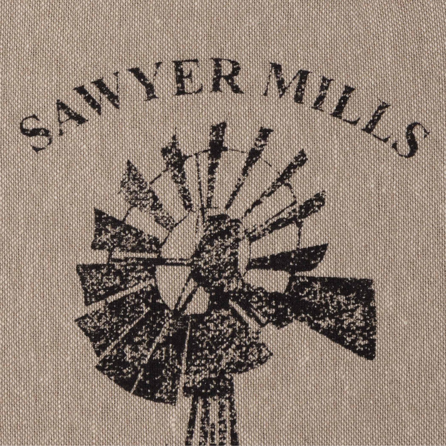 Sawyer Mill Charcoal Windmill Button Loop Kitchen Towel