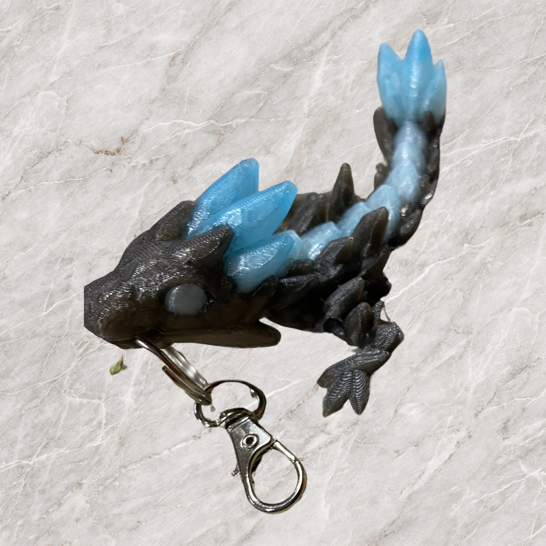 3D Printed Keychains-Tadpole Dragons