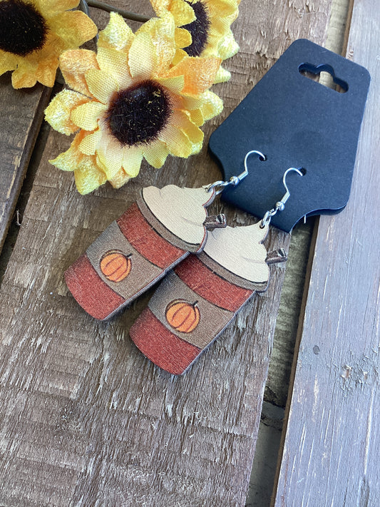 Fall Earrings - Pumpkin Latte