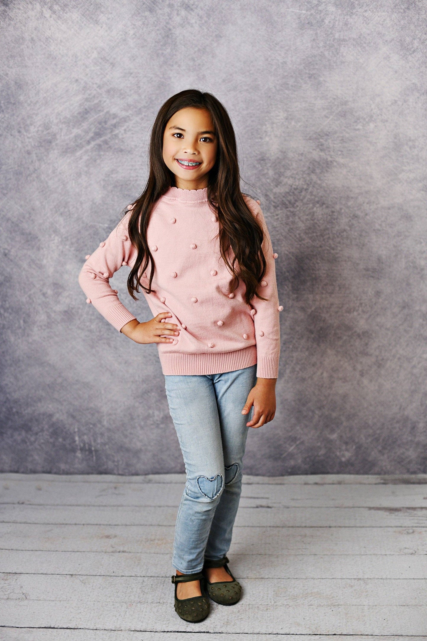 Pom Pom Fall Winter Sweater: Kids