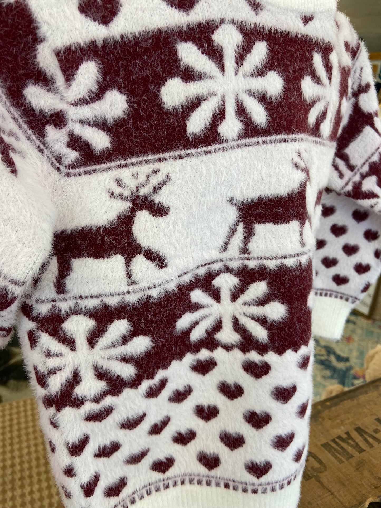 Girls Reindeer Sweater - Holiday Sweater