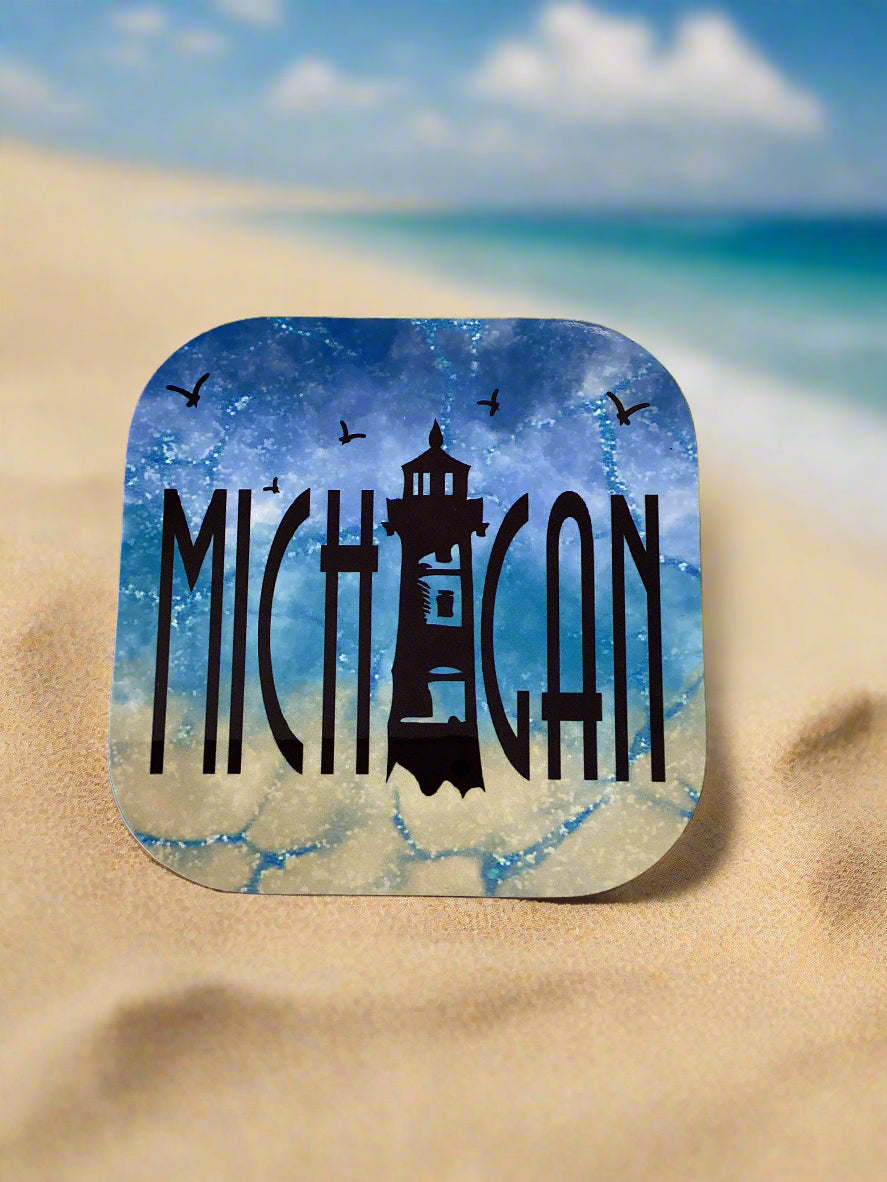 Michigan Watercolor Coaster