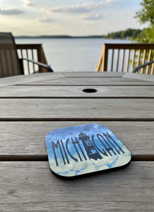 Michigan Watercolor Coaster