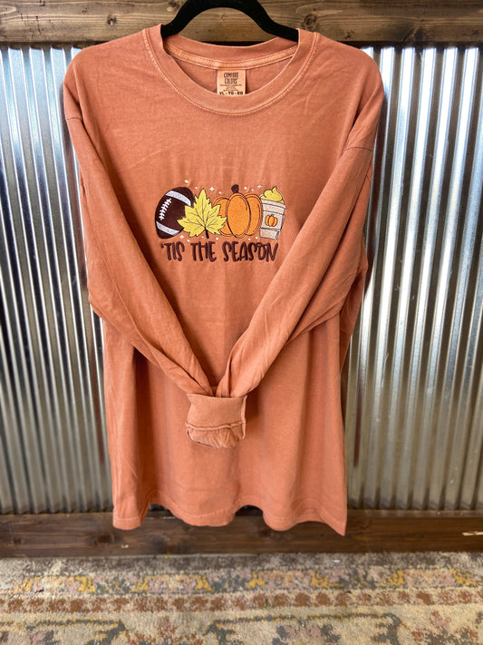 Tis The Season - Comfort Color - Long Sleeve T-Shirt - Fall Time